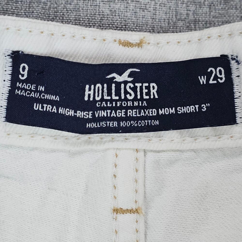 Hollister Jean Shorts Womens Size 29 White Casual Denim High Rise Ripped Frayed - Picture 8 of 12